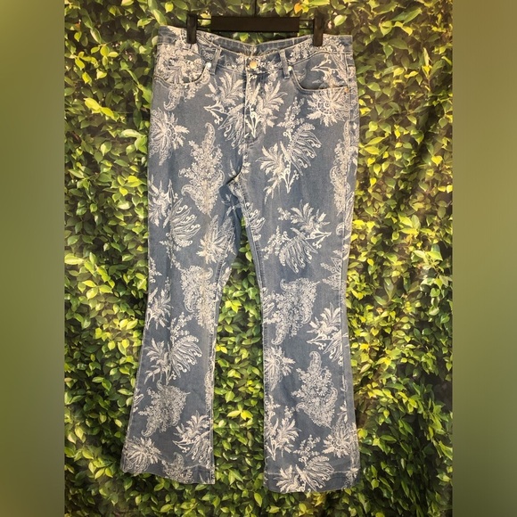 Floral Patterned Blue Jeans size 16 - Picture 7 of 16